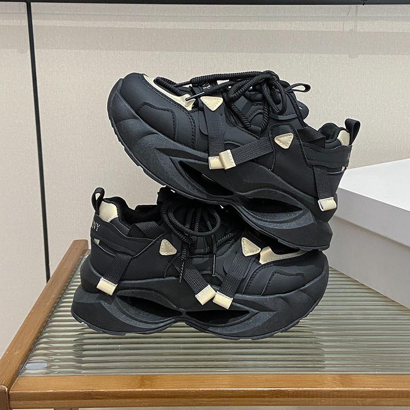 

Новые папины кроссовки для девочек весенние студенческие спортивные кроссовки для бега повседневная обувь на платформе с увеличением высоты - 40