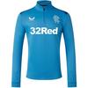Castore Mens Rangers FC Quarter Zip Training Fleece Top