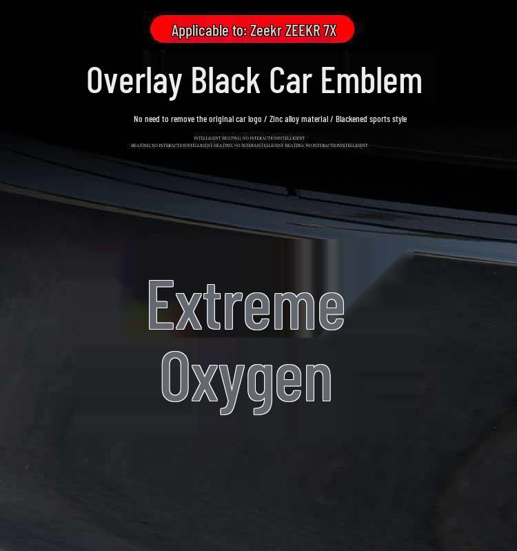 Zeekr 7X Blackened Sport Rear Emblem Creative Car Sticker