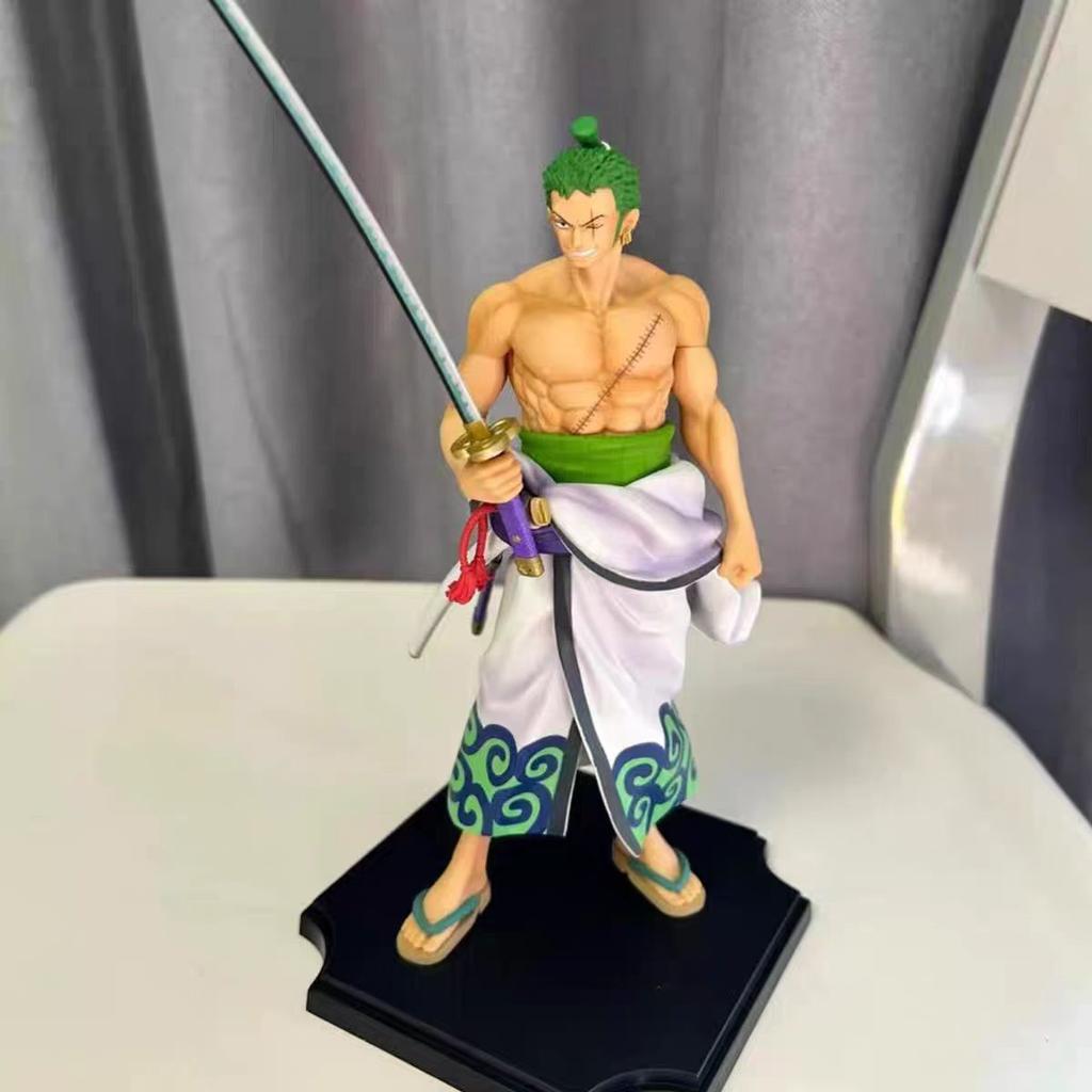 One Piece Anime 24cm Figure Kimono Zoro GK Battle Figure Model PVC Collection Anime Peripheral Decoration Toys Doll Gift