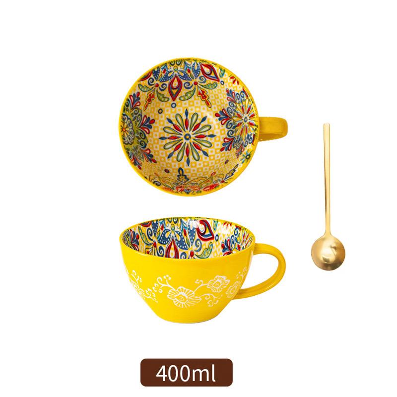 Český keramický snídaňový hrnek s vysokým vzhledem, ovesný hrnek s velkou kapacitou, hrnek na vodu, mikrovlnný hrnek na mléko a kávu