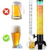 3L Beverage Dispenser Shockproof Wear-resistant Beer Tower Colorful Lights Tabletop Liquor Dispenser Bar Accessories