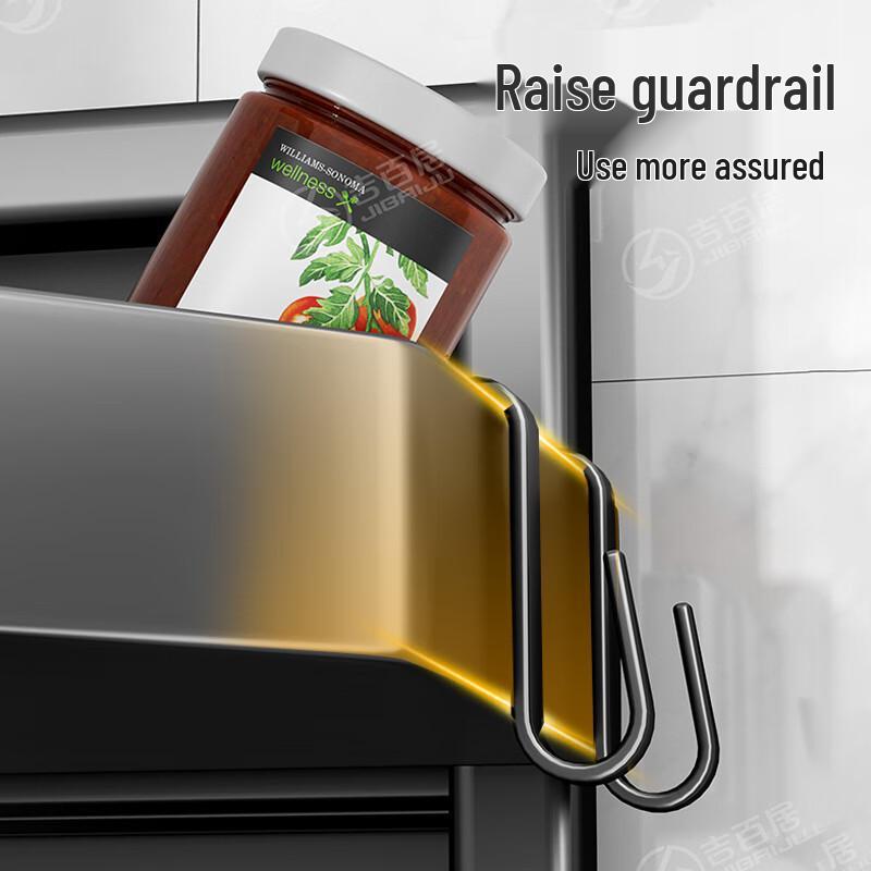 Moderner 2-stöckiger Eck-Küchen-Gewürzständer aus Karbonstahl