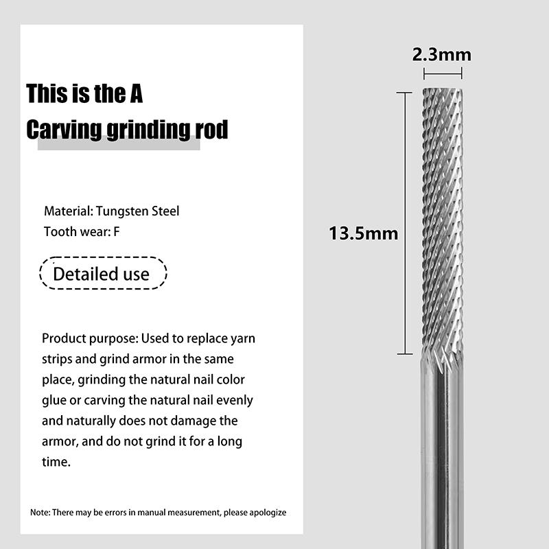 

1Pcs Tungsten Steel Professional Nail Drill Bit Nail Files Gel Polish Remove Burr For Electric Machine Cuticle Clean Tool