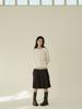 NOUVE Wool Round Soft Cardigan - Ivory