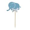 10PCS Cartoon Elephant Cupcake Picks Cake Toppers for Kids Birthday Party Decoration