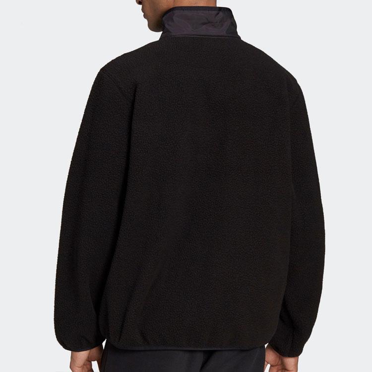 Adidas Originals Trefoil Warm Fleece Sports Jacket Men Jackets Black HF9216