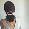 Nordic Cold Temperament Geometric Square Metal Hairpin Simple Wild Horsetail Clip Hairpin Hair Accessories Headdress