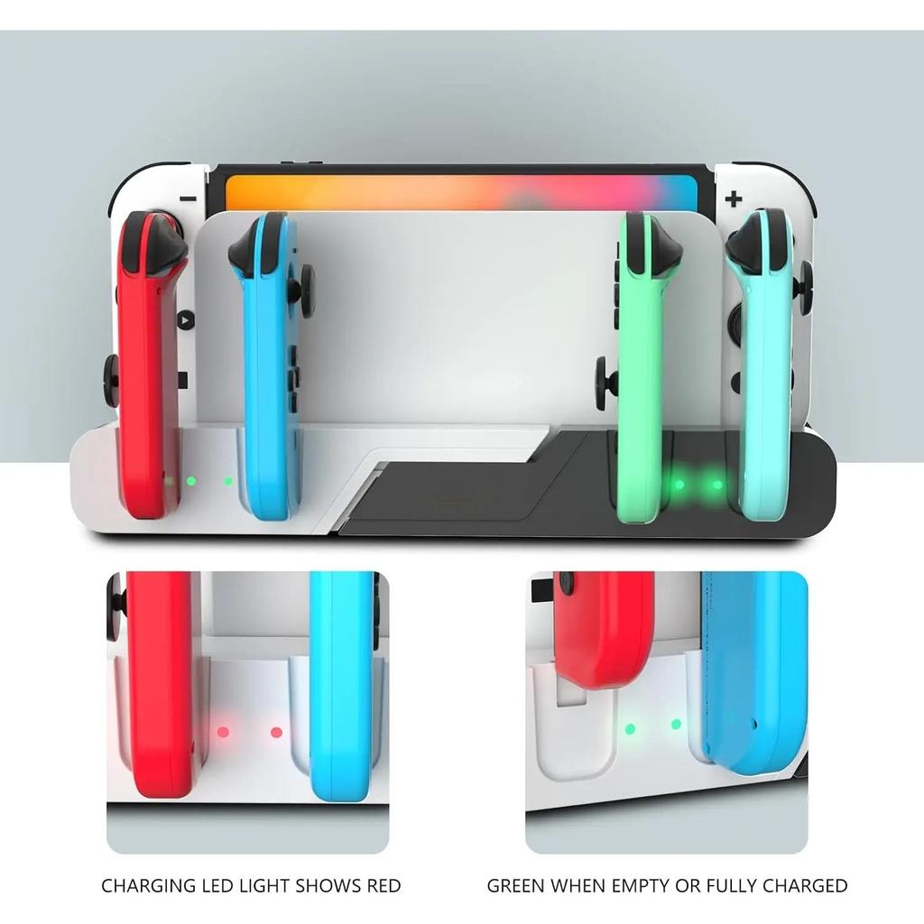 Joycon Charging Dock for Nintendo Switch and OLED with Daul Game Card Slot and Usb Hub Game Controller Charging Stand for Switch