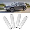 4pcs 9.5mm Aluminium Alloy Car Interior Door Lock Pin Knob Cover Fit for Mercedes Benz (Silver)