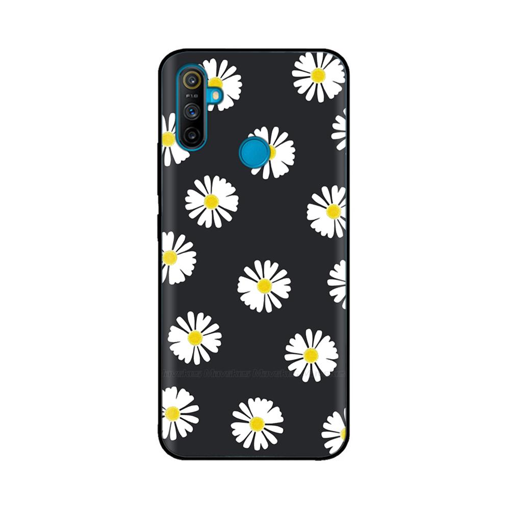 Etui do Realme C3 Miękkie Czarne Silikonowe TPU Wzór Tylna Klapka Do OPPO Realme C3 RMX2020 C 3 RealmeC3 Malowane Etui na Telefon Fundas