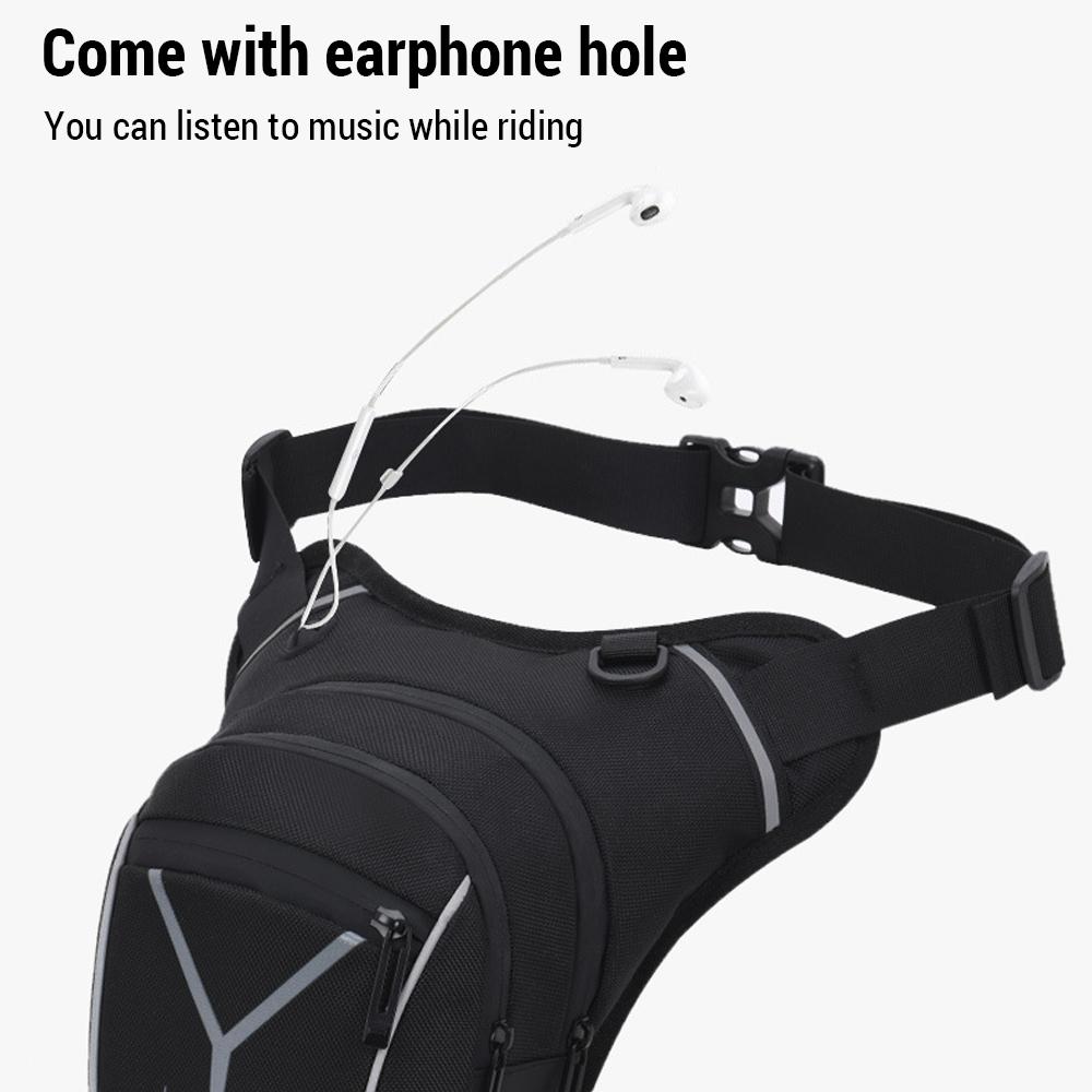 Geantă pentru picior cu talie scăzută pentru motociclete, cu reflectoare pentru bărbați, pentru motociclete