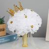Diamond Crown Decorative Handheld Flower Rhinestones Wedding Bouquet with Ribbon