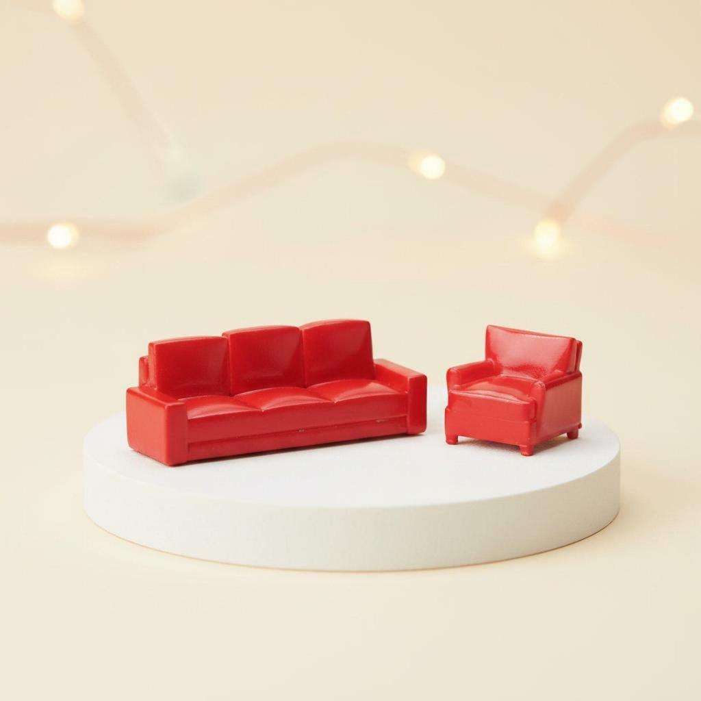 1/64 Scale Sofa Set Photography Props Exquisite Workmanship