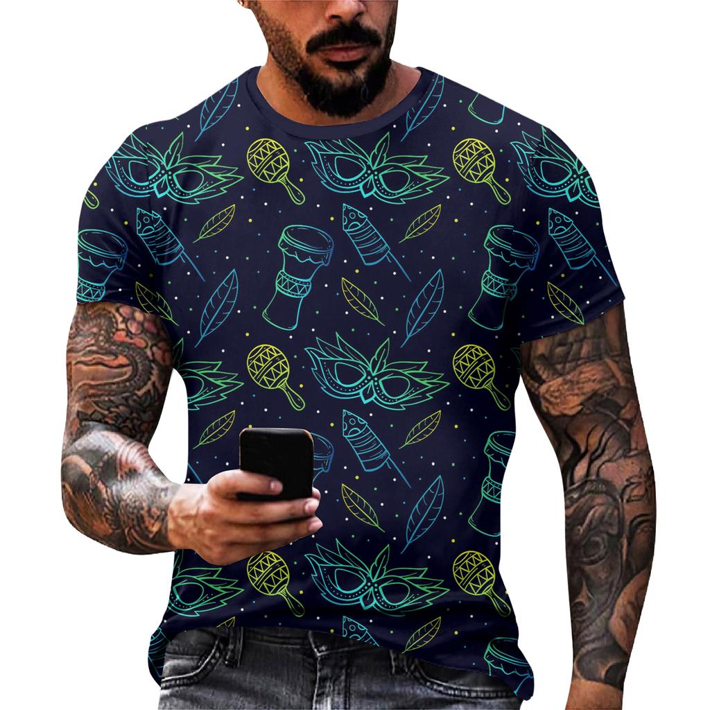 Men's Casual Round Neck Short-Sleeve T-Shirt