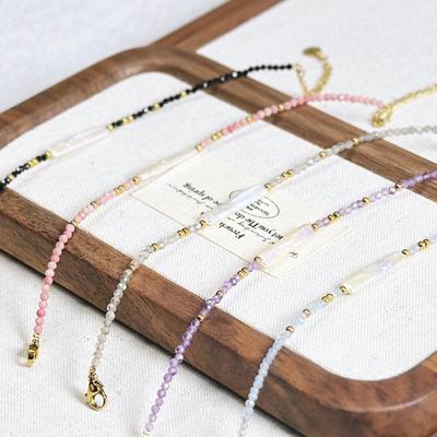 Korean Baroque Bracelet: Elegant Women's Design with Natural Stone, Silver Strip, and Pearl - Simple, Versatile High-End Feel