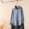 Japanese Style Long Sleeve Brushed Cotton Women's Shirt