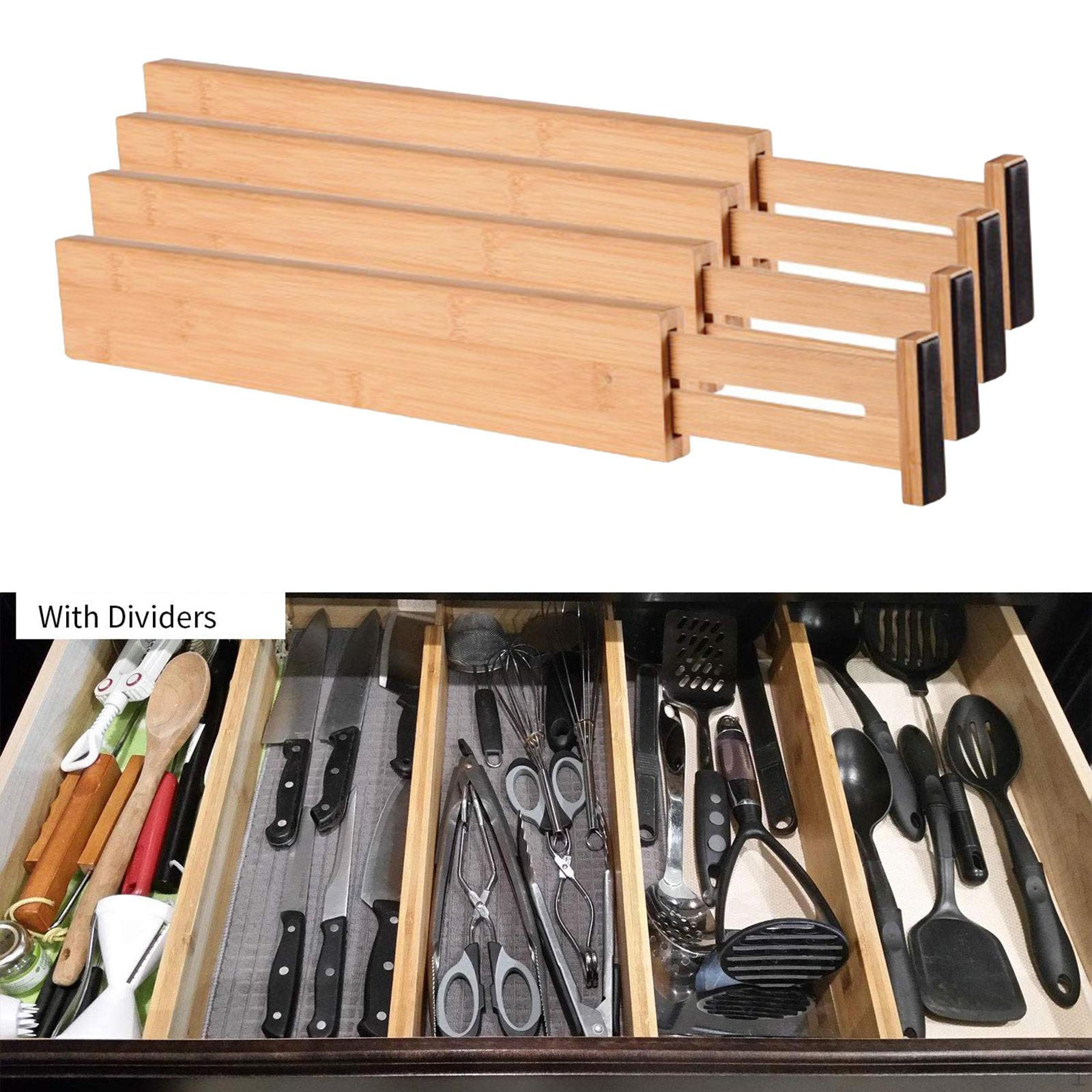 Drawer Dividers,Adjustable Organisers, Kitchen Utensil Organiser ,Drawer Divider (4 43x6x1.5cm