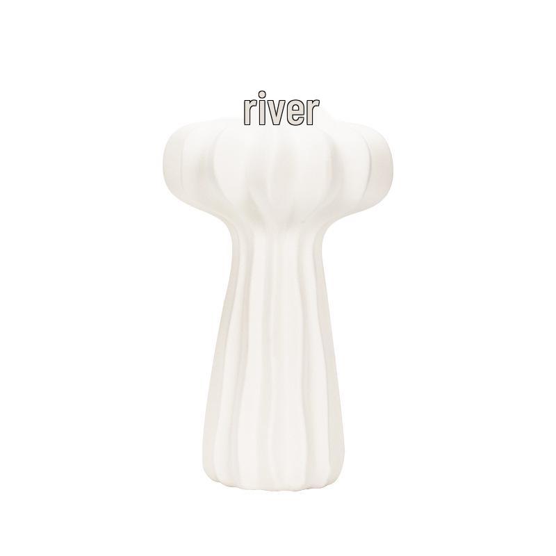 Decorative Big Belly Ceramic Vase with Light Luxury Style