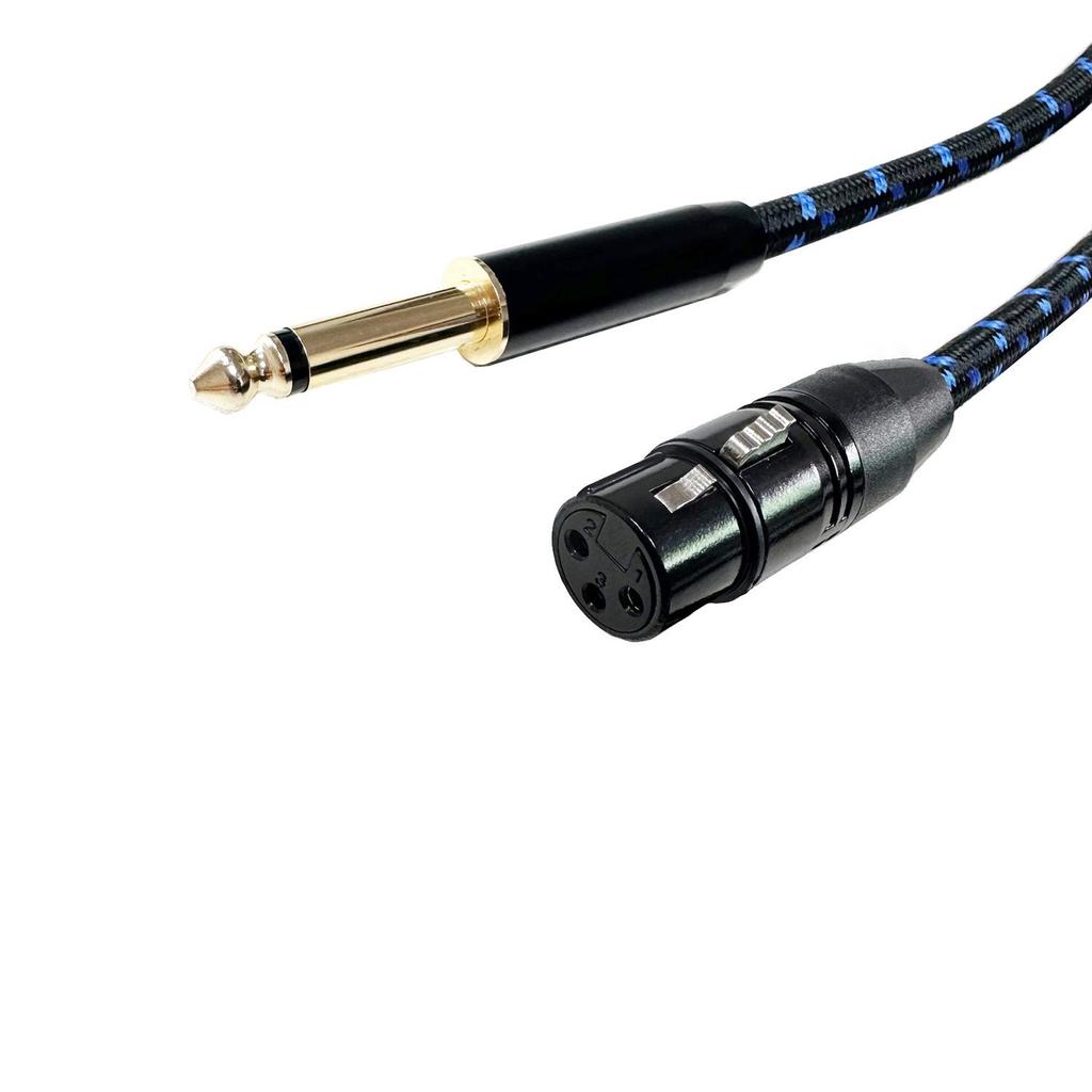 Kabel Mikrofonowy Zbalansowany 6,5 mm Dual Core do XLR Żeński