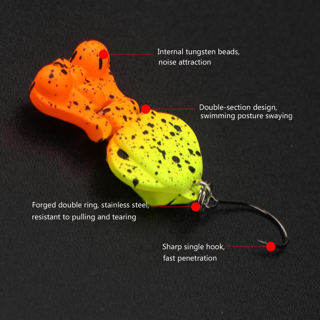 2-teilige Angelköder Harter Swimbait Jigging Meeresangelköder Kleiner Angelköder Einzelhaken Meeresangelzubehör