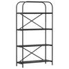 Bookshelf Black Oak Look 80 X 30 X 146 Cm Engineered Wood