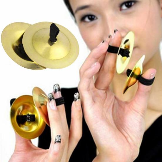 Durable Belly Dance Finger Cymbal Brass Musical Instrument Dancing Accessory