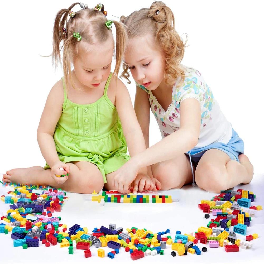 1000/500/300Pcs Building Blocks City Diy Creative Building Blocks Compatible Building Blocks Large Base Plate Educational Child