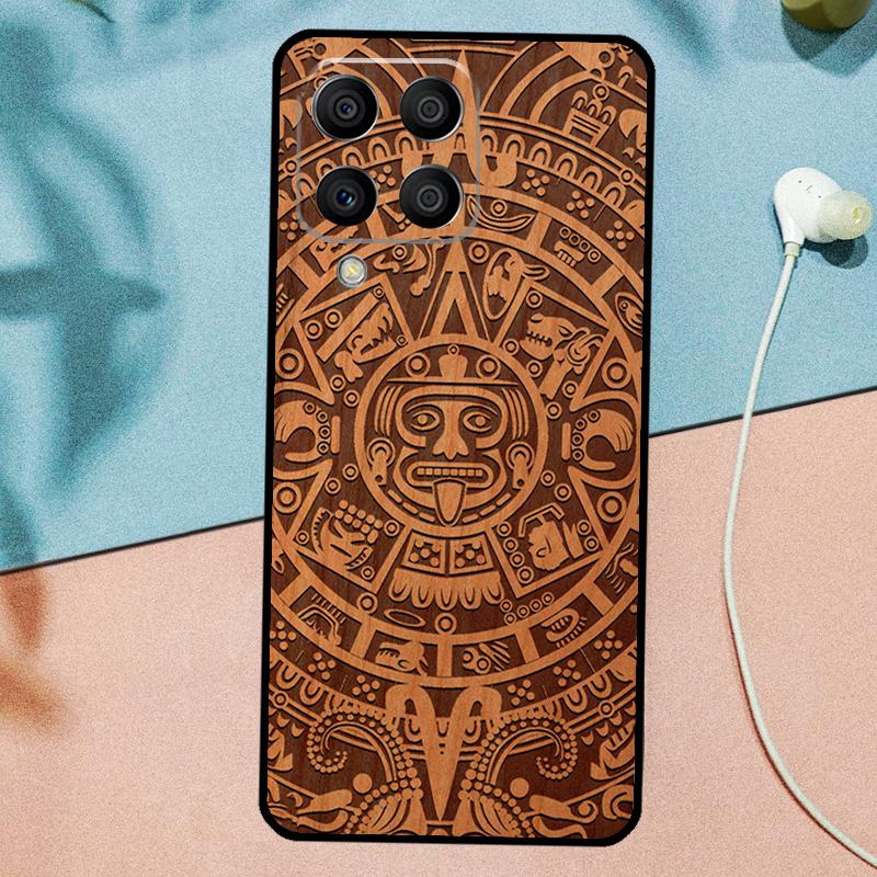 Mayan Calendar Wood Pattern For Samsung Galaxy M53 M33 M11 M21 M31 M12 M13 M14 M15 M35 M34 M54 M32 M52 M06 M16 M55 Case