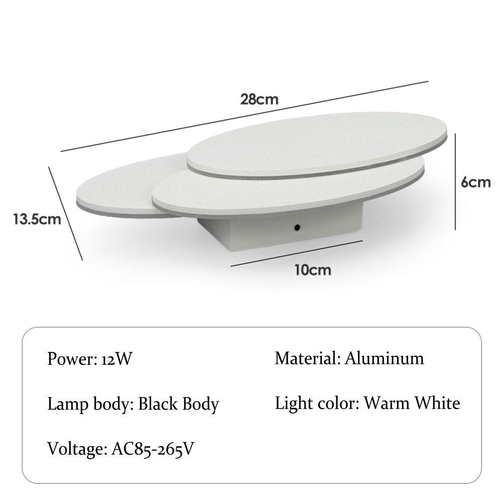 

12 Вт светодиодные настенные светильники для помещений, современное простое домашнее освещение, лампы для спальни, гостиной, прохода, коридора, фоновые настенные светильники Warm White (2700-3500K)