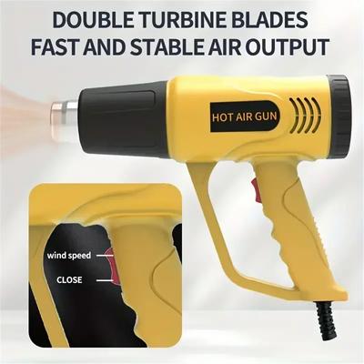 2000W Handheld Hot Air Gun Constant Temperature Automotive Film Heat Shrink Film Handmade Industrial Grade Hot Air Fan