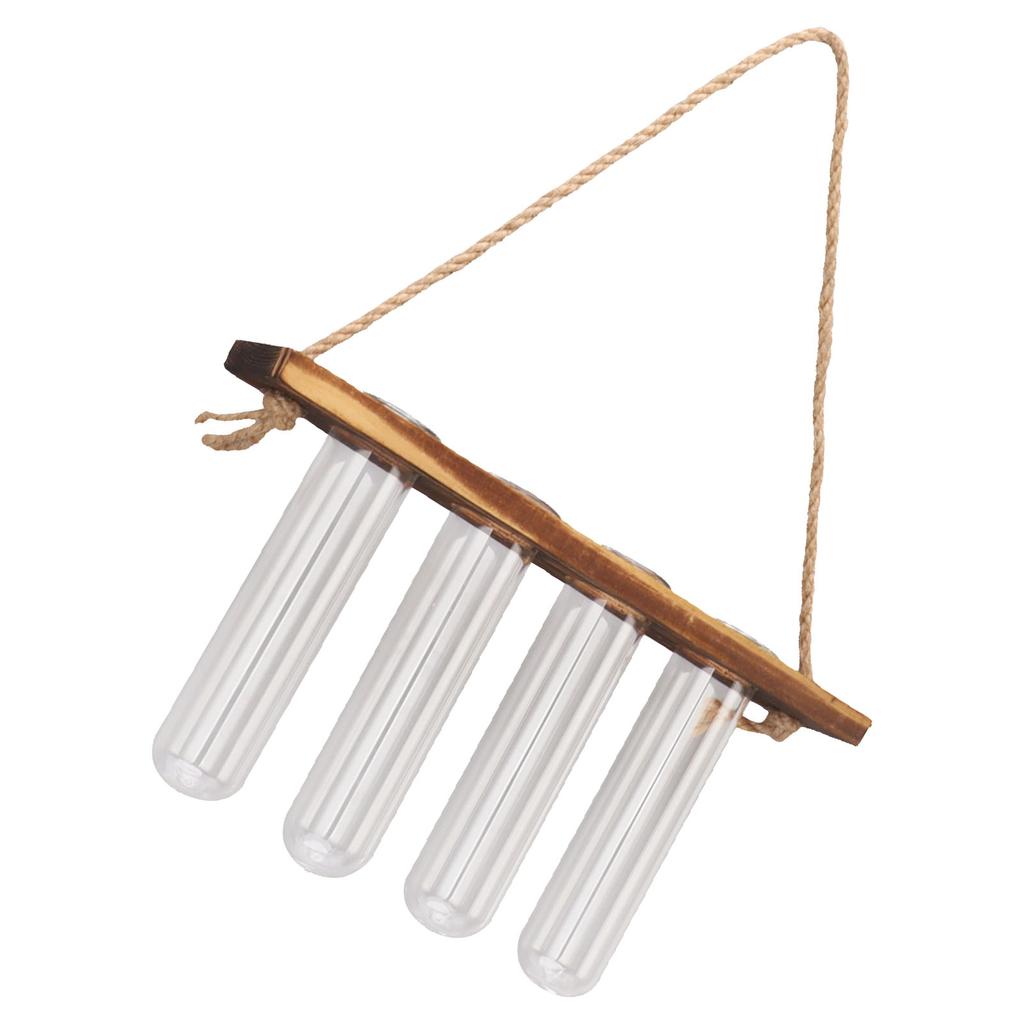 1 Våning 4 Hål Växtförökningsstation Vägghängande Växtterrarium Med Träställ Mini Test