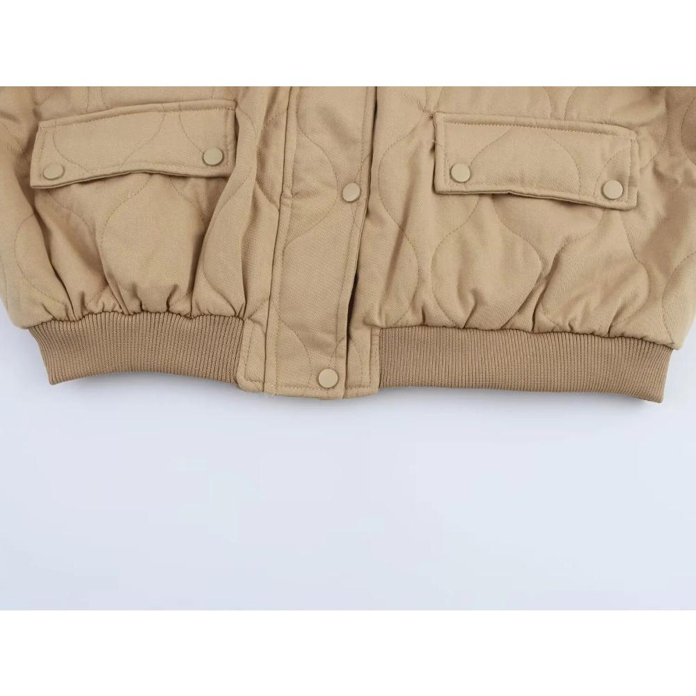 Autumn and Winter New Women's Lazy Style Fashionable Loose Washed Cotton Pilot Cotton Jacket