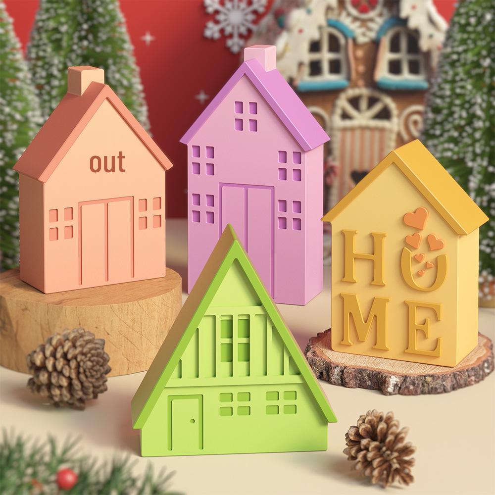 Stampo per Candela Profumata di Natale Fai da Te - Albero, Renna, Omini di Pan di Zenzero Ornamenti in Silicone.