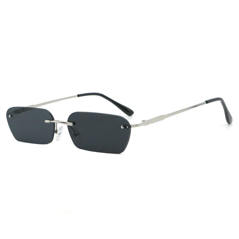 Piccoli occhiali da sole quadrati senza bordo per le donne uomo in lega  montatura PC Lens Fashion Design Beach Travel Gift acquista in modo  economico — spedizione gratuita, recensioni reali con foto —