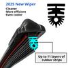 Car Wiper Mute Car Front Windshield Wiper Soft Double Rubber Strip Windshield Windscreen Wipers Accessory