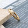 Stylish And Simple 18K Gold Micro-Inlaid Zircon Plain Ring Ring, Ultra-Fine Titanium Steel Single Diamond Ring For Women