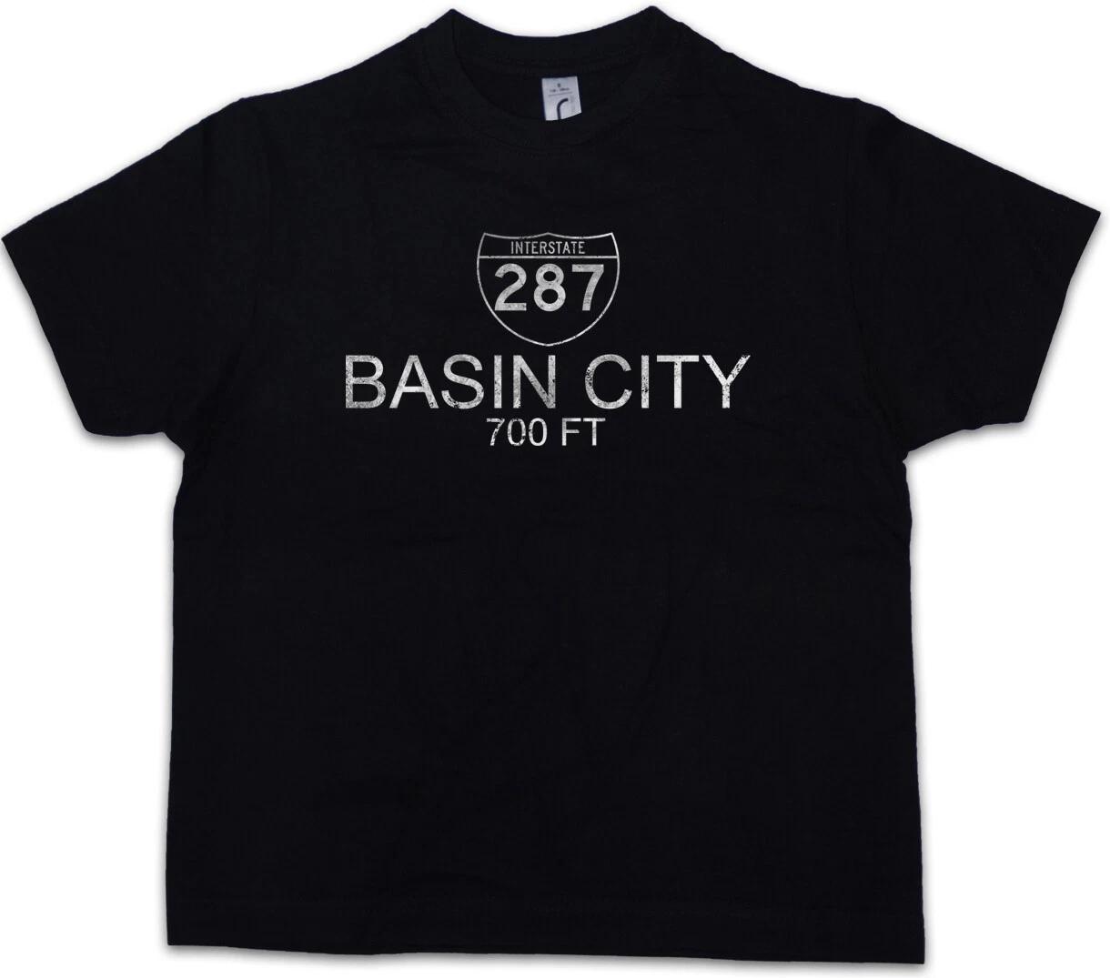 Basin City Kids Boys kids boys T-Shirt Road Sign Logo Interstate Town Sign Street 150