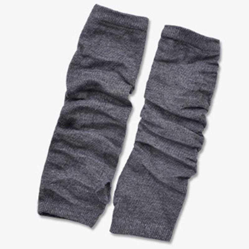 

Теплые вязаные шерстяные перчатки без пальцев женские зимние вязаные перчатки с манжетой на половину пальца женские зимние длинные варежки унисекс One Size светло-серый