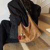 Suede bag large-capacity women's bag 2025 new high-end atmospheric shoulder messenger bag commuter versatile tote bag