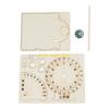 W89C Sundials Scientific Model Practical Wooden Sundials Model School Teaching Aids for Home Decorations