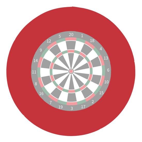 Dartboard Protection Ring Wall Protector Board High Strength Removable Simple Installation Wall Surround Dart Backboard Black Ring