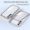 For Samsung A55 Alloy Metal Lens Protection Phone Case For Galaxy A 55 5G Transparent Tempered Glass Hard Shockproof Back Cover