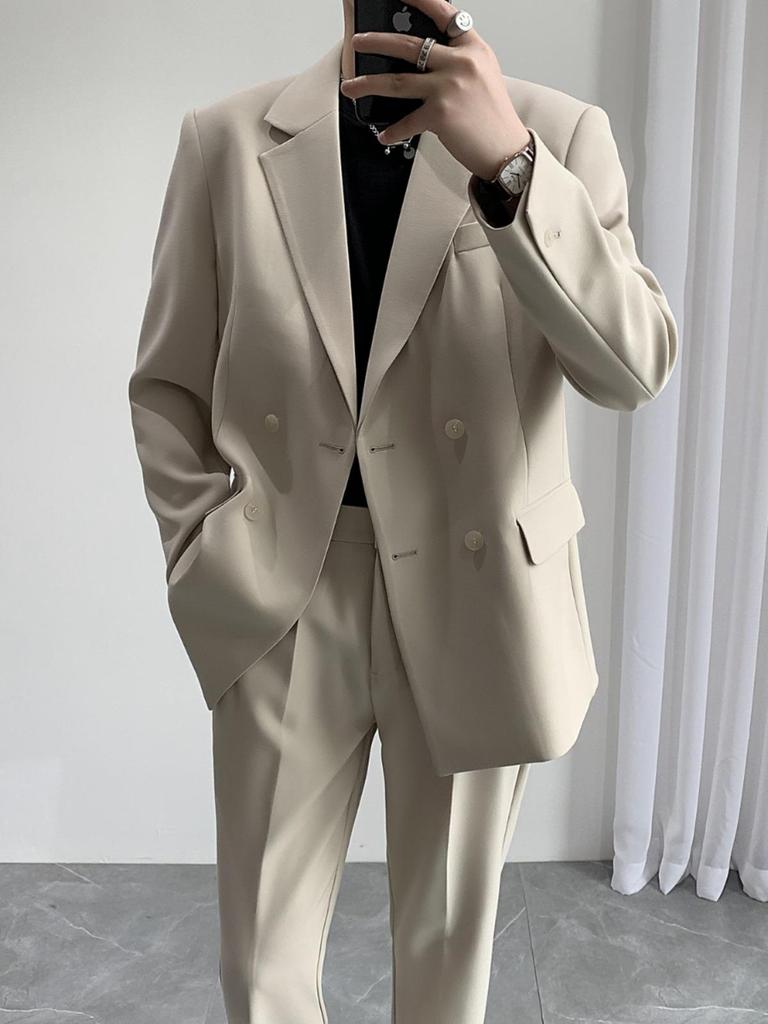 Men's Retro Loose-Fit Casual Suit Jacket - Korean Spring/Autumn Fashion Trend