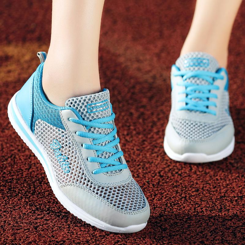 Summer new mesh breathable sneakers soft-soled casual running shoes lightweight mesh shoes tide