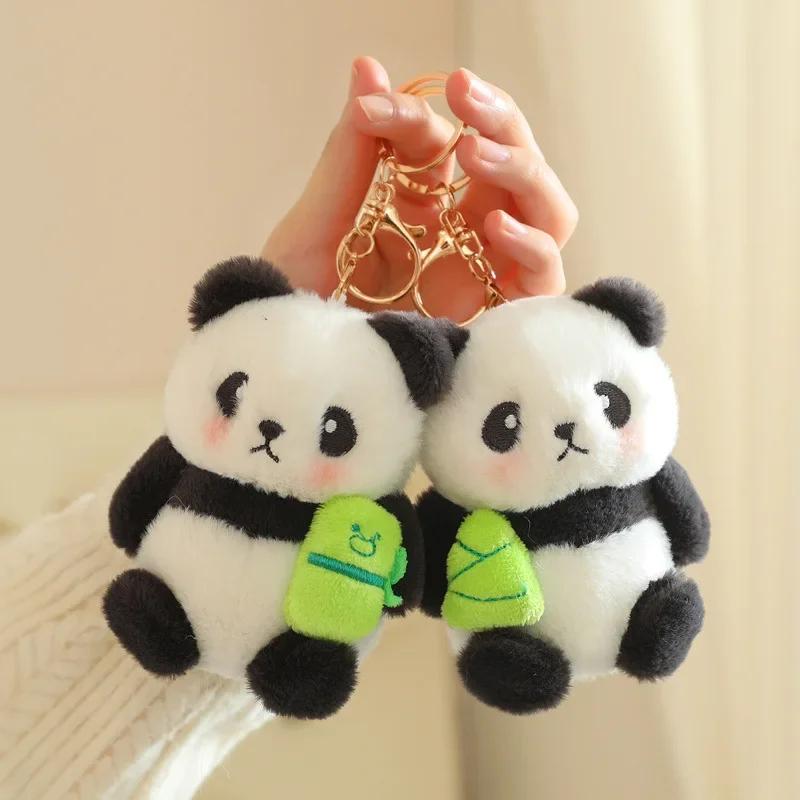 Urocza Panda Kawaii Pluszowe Zabawki Breloczek Animal Crossing Panda Wisiorek Akcesoria do Torebki Breloczek do Kluczy Samochodowych Dekoracja Torebki z Prezentem dla Chłopca Dziewczynki