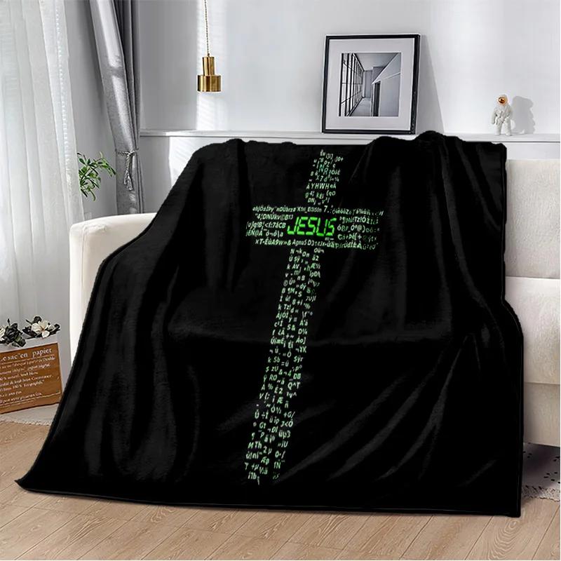 Holy Bible Cross Jesus Pray Soft Plush Blanket,Flannel Blanket Throw Blanket for Living Room Bedroom Bed Sofa Picnic Cover Kids