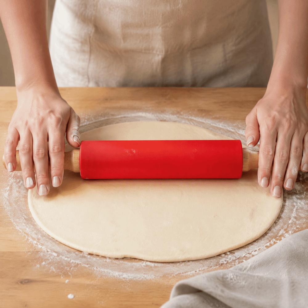Non Stick Surface Dough Roller Solid Wood Handle Pastry Roller  Dumpling Preparation