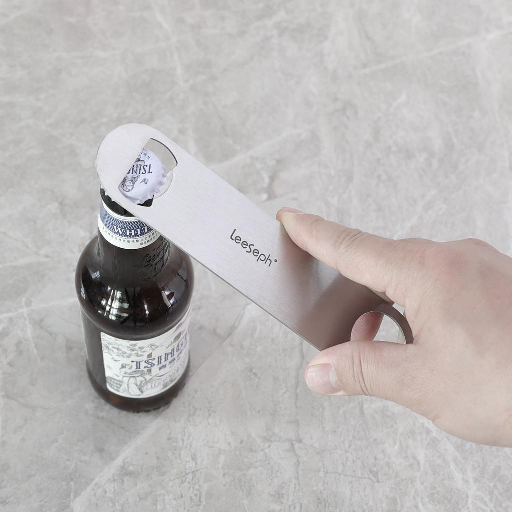 Heavy Duty Stainless Steel Flat Bottle Opener, Beer Bottle Opener for Kitchen, Bar or Restaurant
