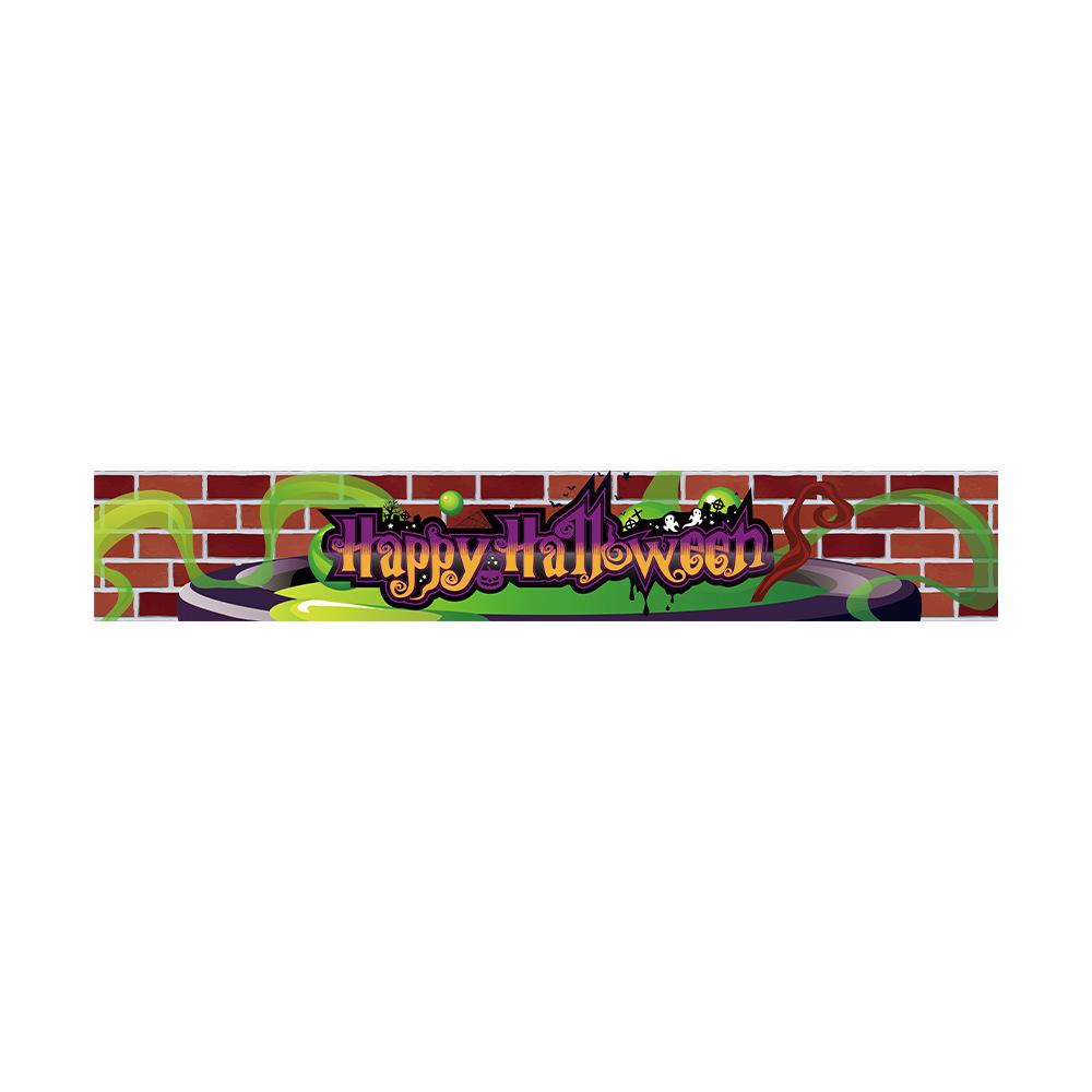 Customizable Day of the Dead Skull Banner for Halloween Party Decorations